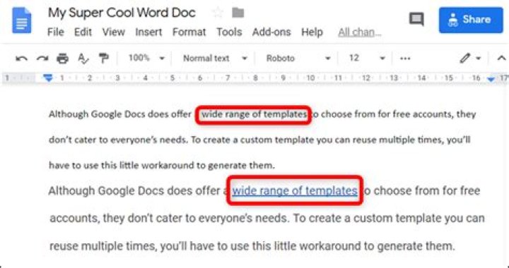 How to remove hyperlinks from google docs