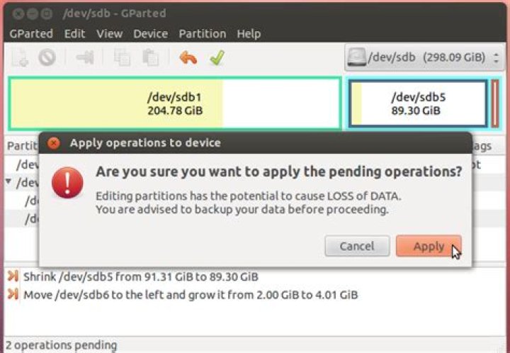 How to resize your ubuntu partitions