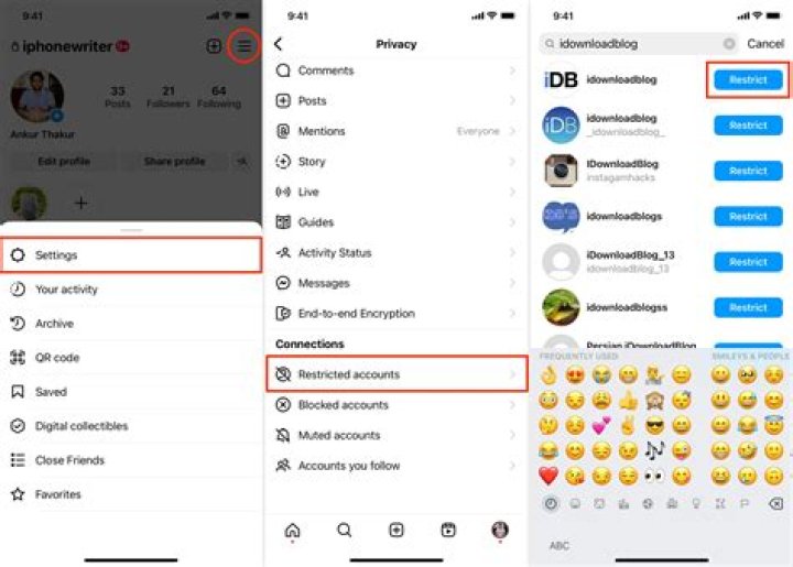 How to restrict someone on instagram