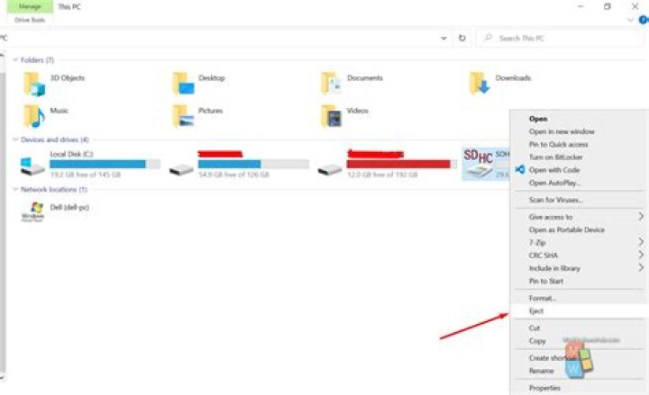 How to safely remove a drive on windows 10