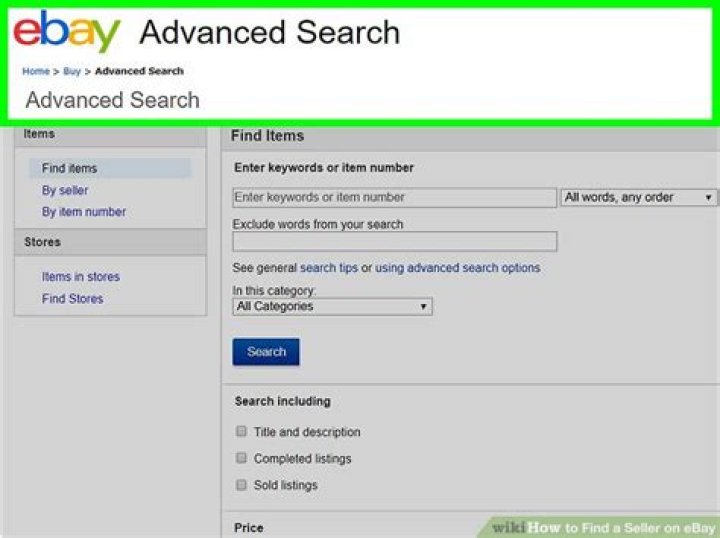 How to Search for a Seller on eBay