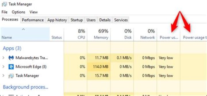 How to see power usage in windows 10’s task manager