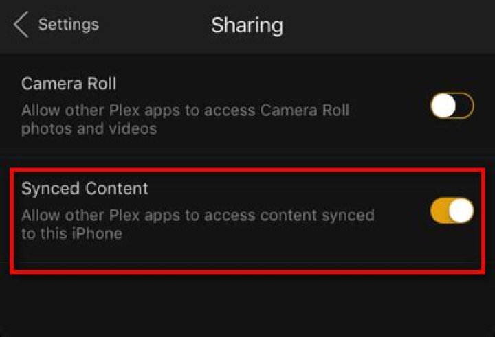 How to share synced plex videos from one device to another
