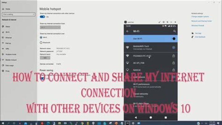 How to share your 3g/4g internet connection with other devices from your windows tablet