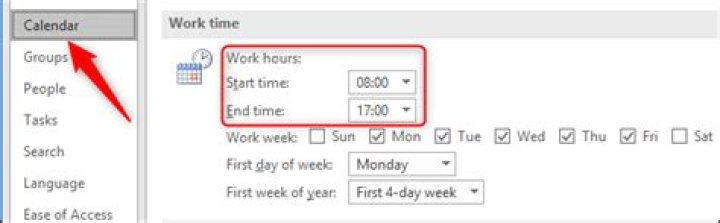 How to show your working hours to other people in outlook
