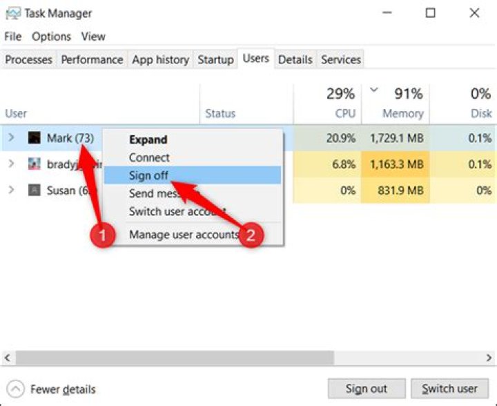 How to sign other users out of windows 10