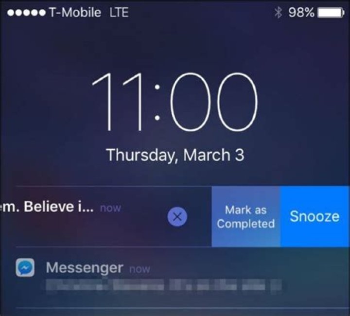How to snooze or reply to notifcations from the iphone’s lock screen