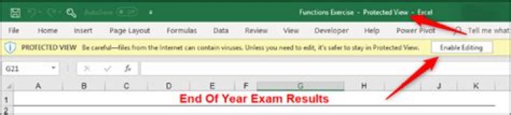 How to switch to editing mode in excel