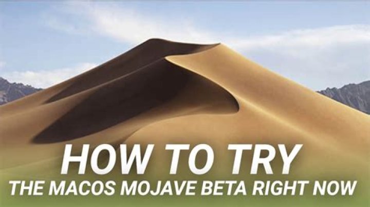 How to try the macos mojave beta right now