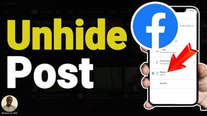 How to Unhide a Post on Facebook