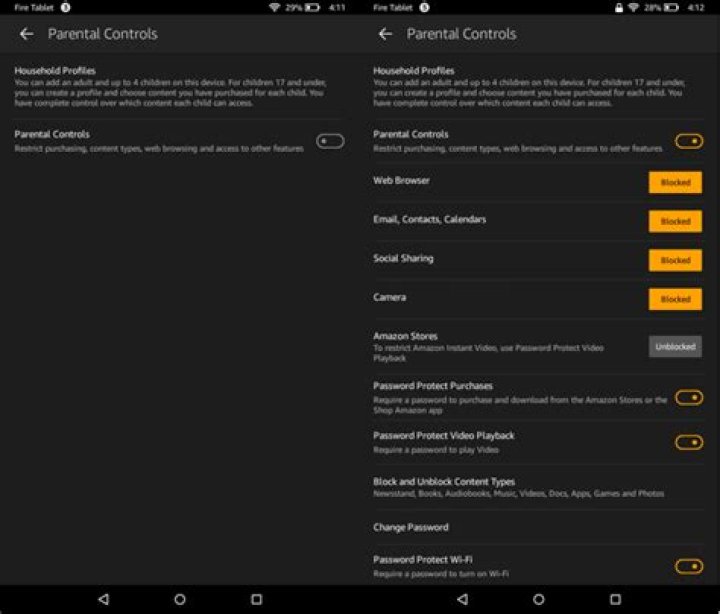 How to use parental controls and child profiles on an amazon fire tablet