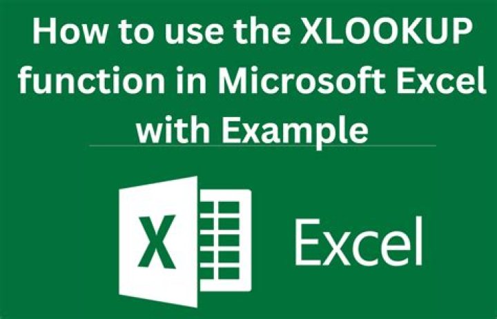 How to use the xlookup function in microsoft excel