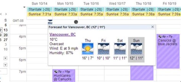 How to view upcoming weather sports games tv shows and more in google calendar