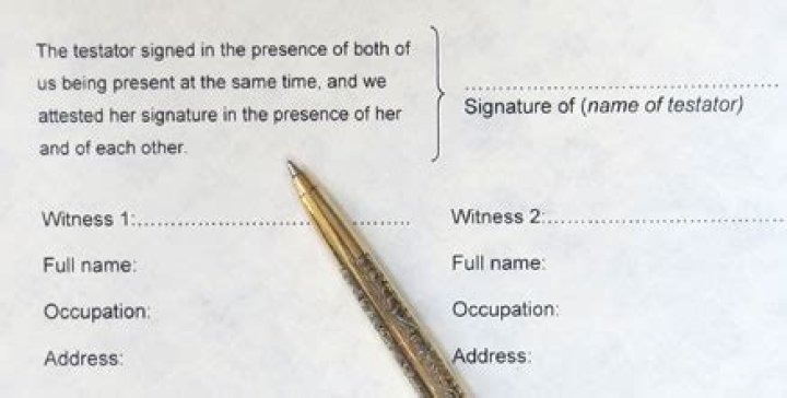 How to witness a will