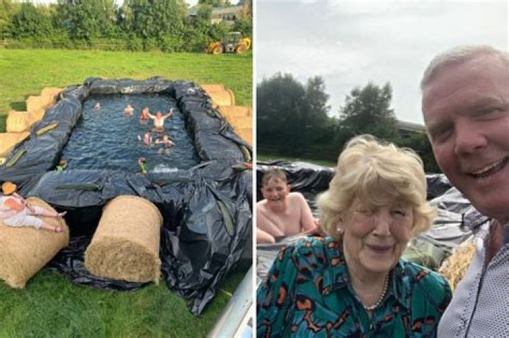 I built my own huge 40 FOOT swimming pool on the farm to get through Irish heatwave - all for FREE