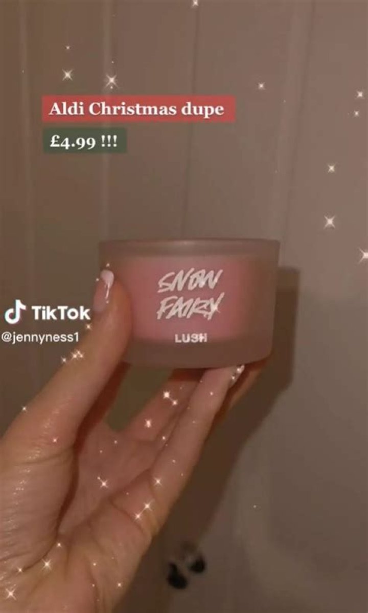 I found a cheap £4 dupe for Lush’s £36 Snow Fairy candle at Aldi - it smells almost identical