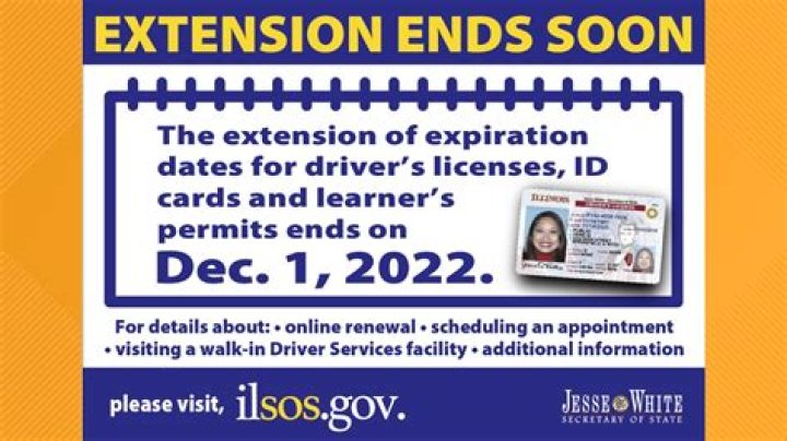 Illinois driver’s licenses expiration dates extended