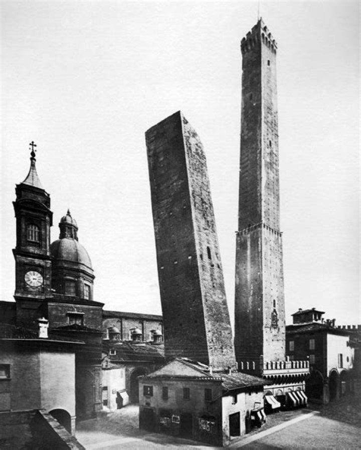 Italian officials secure 12th Century leaning tower in Bologna to prevent collapse