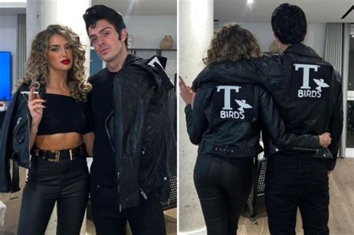Jack Grealish and Sasha Attwood dress up as Grease’s Danny and Sandy as pair don black leather jackets for Halloween