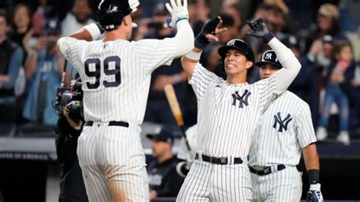 Judge hits 3 home runs, becomes first Yankees player to do it twice in one season