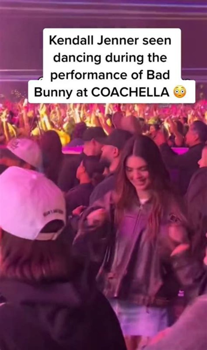 Kardashian fans mock Kendall Jenner as she's seen dancing to 'boyfriend' Bad Bunny's Coachella performance in new video
