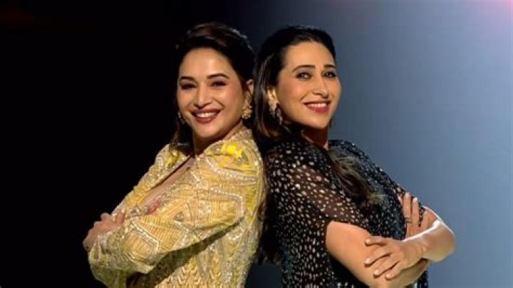Karisma Kapoor and Madhuri Dixit Nene shake a leg to Chak Dhoom Dhoom on Dance Deewane 4; See here