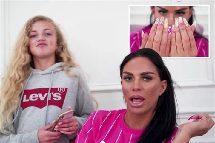 Katie Price's daughter Princess jokes her mum is 'pure chav' as she checks out her colourful nails