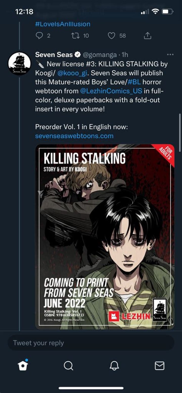 Killing Stalking Trends After Controversial Series Announces Anime Adaptation