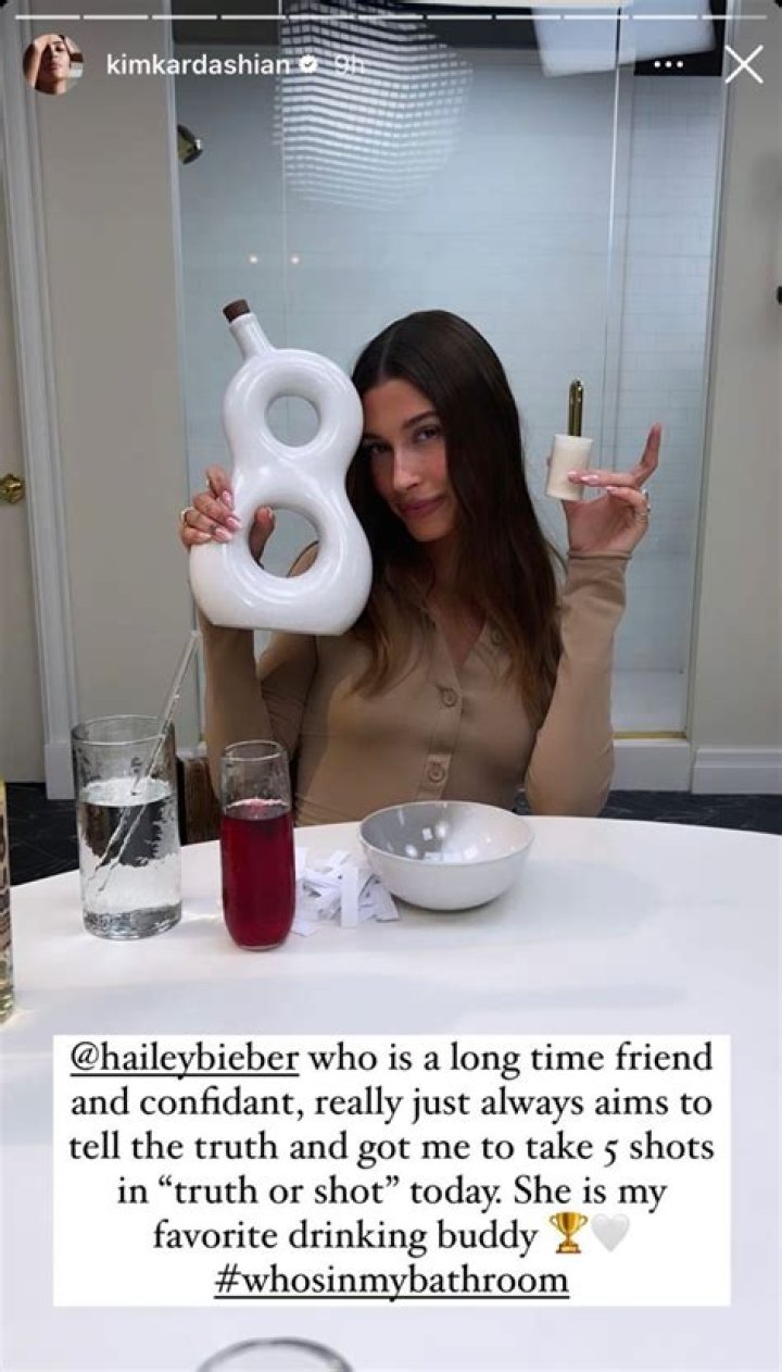 Kim Kardashian reveals Hailey Bieber as her ‘favorite drinking buddy’ 