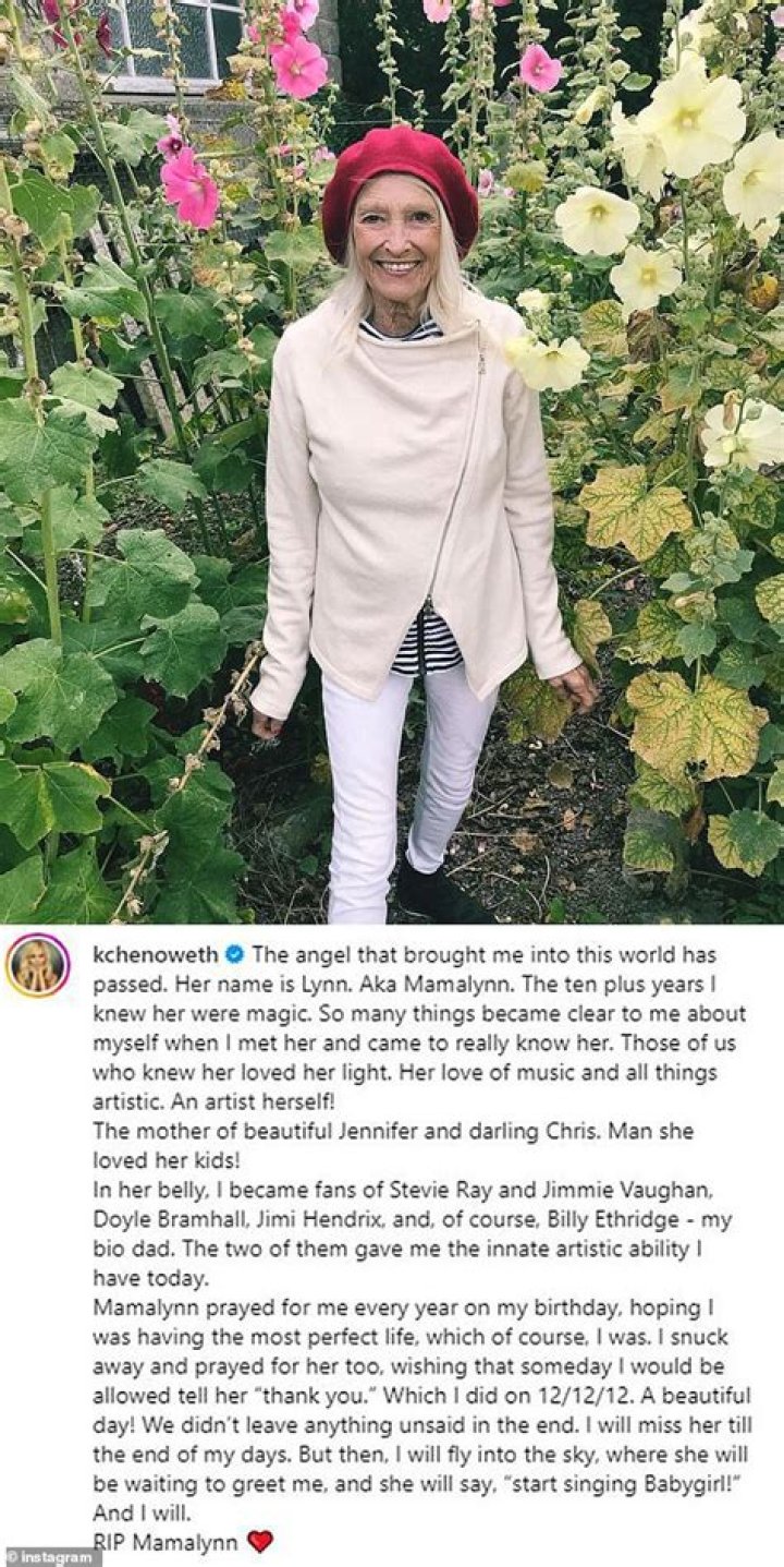 Kristin Chenoweth mourns demise of her biological mother; ‘The ten plus years I knew her were magic’