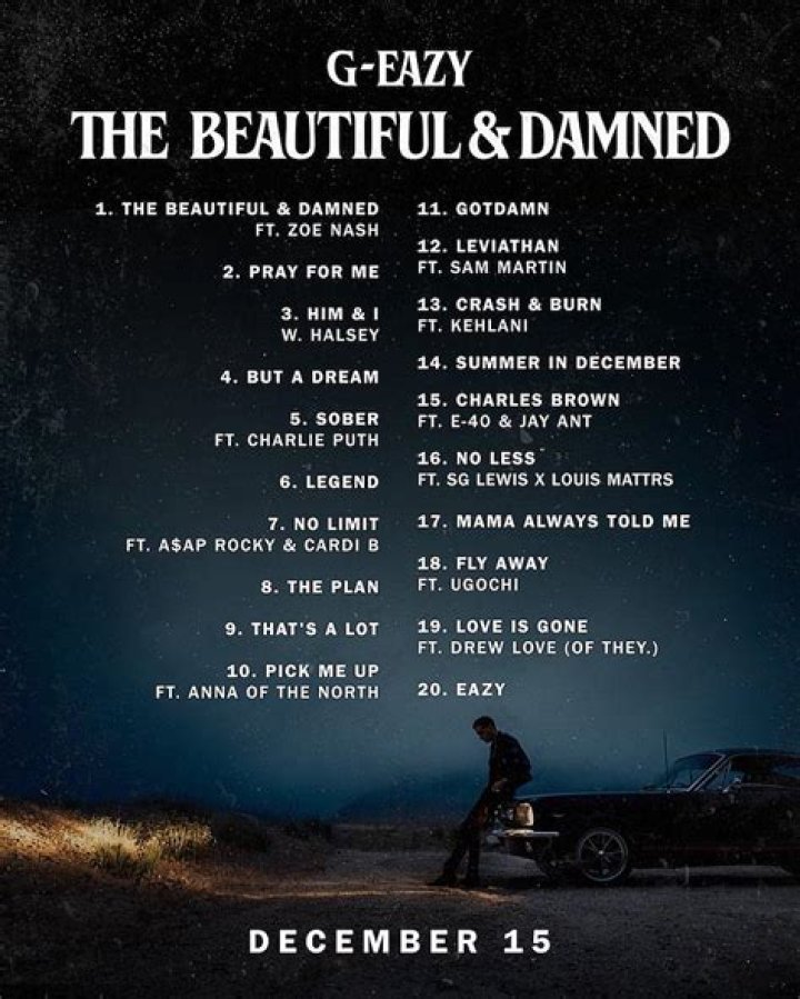Listen to G-Eazy's New Album 'The Beautiful & Damned'