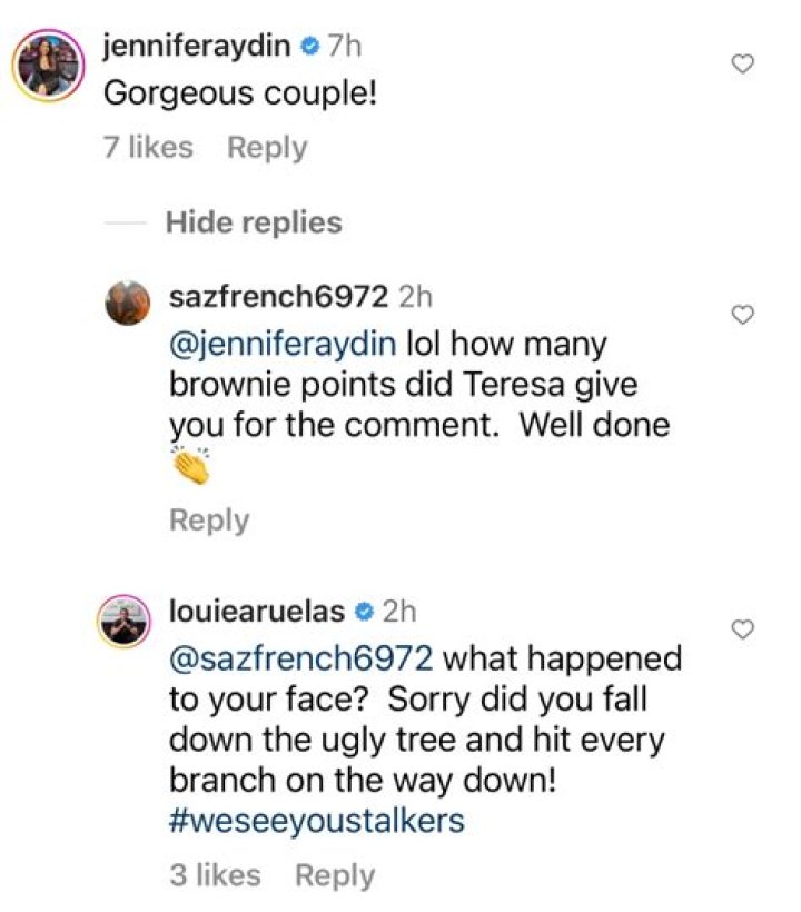 Luis Ruelas asks RHONJ critic if she fell ‘down the ugly tree’ in latest clapback