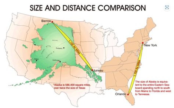 Map of the Week: Alaska Size and Distance Comparison
