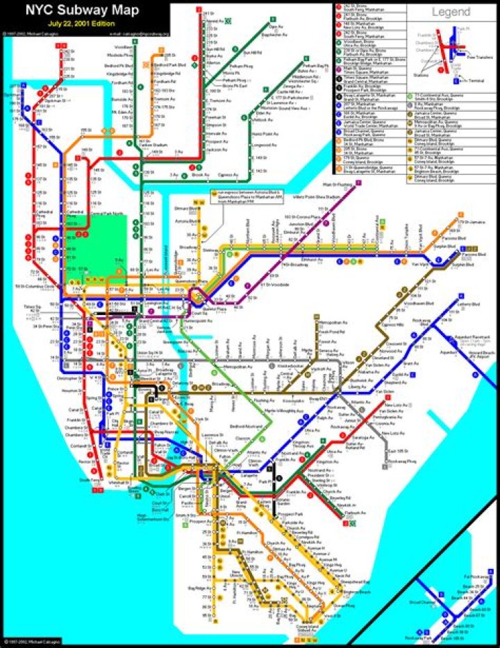 Map of the Week: New York City Subway System Post 9/11