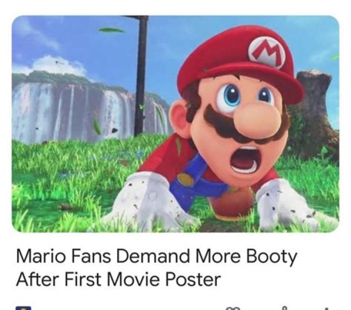 Mario Fans Demand More Booty After First Movie Poster