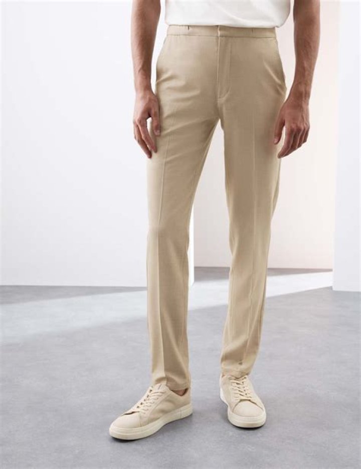 Mens smart elasticated waist trousers