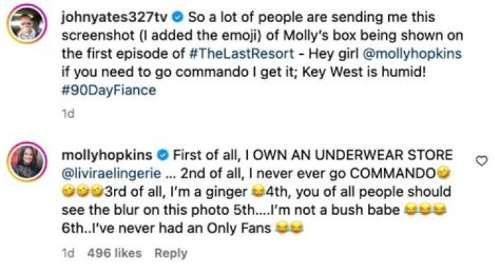 Molly Hopkins responds to claims she flashed the camera on 90 Day: The Last Resort premiere