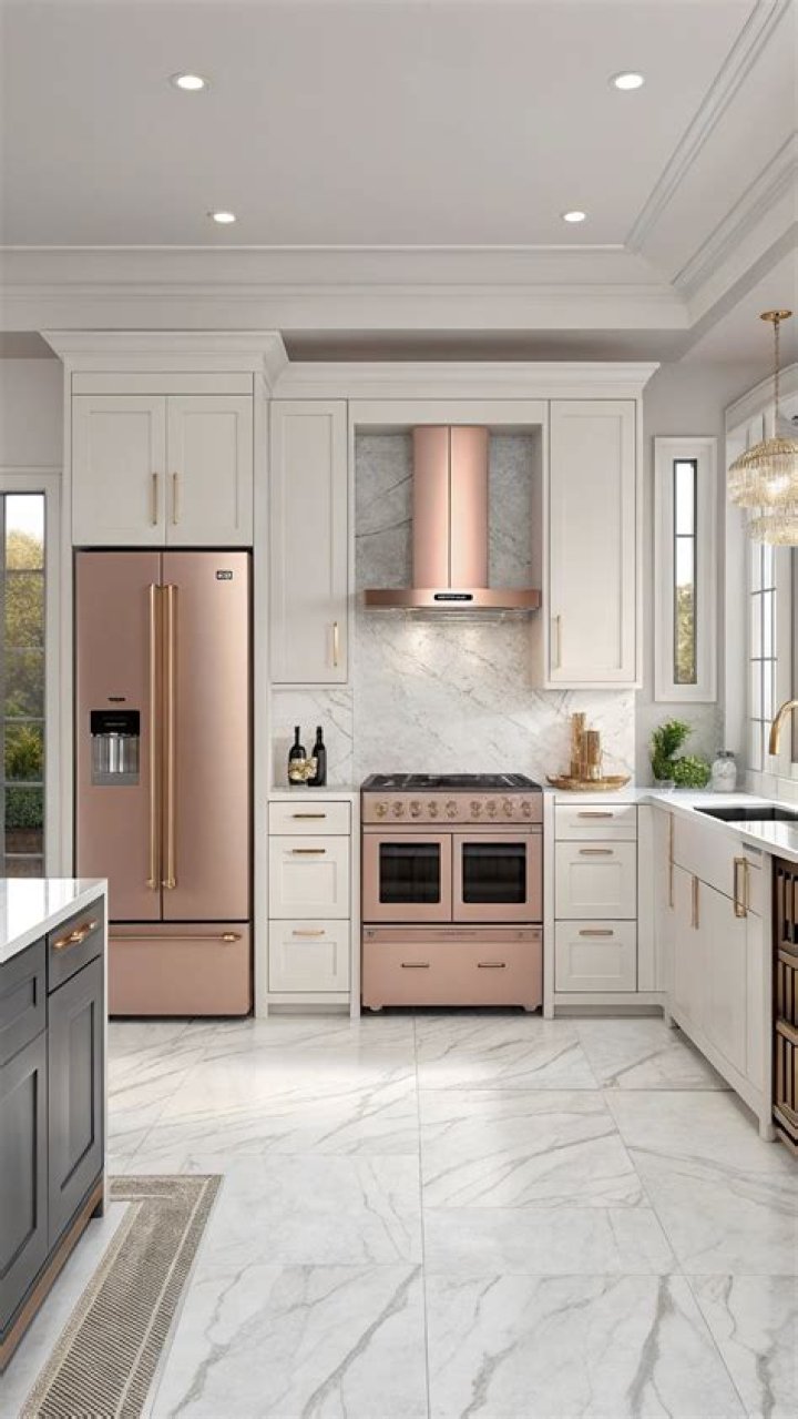 Mum gives tired kitchen appliances a rose gold makeover for just £20 using Amazon bargains