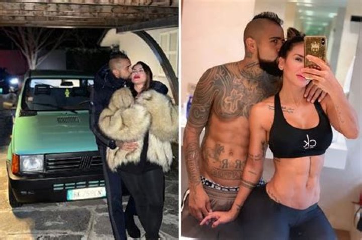 ‘My Pandita’ - Arturo Vidal gets romantic in front of 1990s Fiat Panda as he cuddles up to girlfriend Sonia Isaza