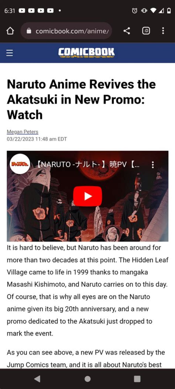 Naruto Anime Revives the Akatsuki in New Promo: Watch