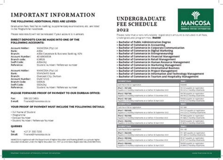 New: MANCOSA Courses 2022/2023 | Full List