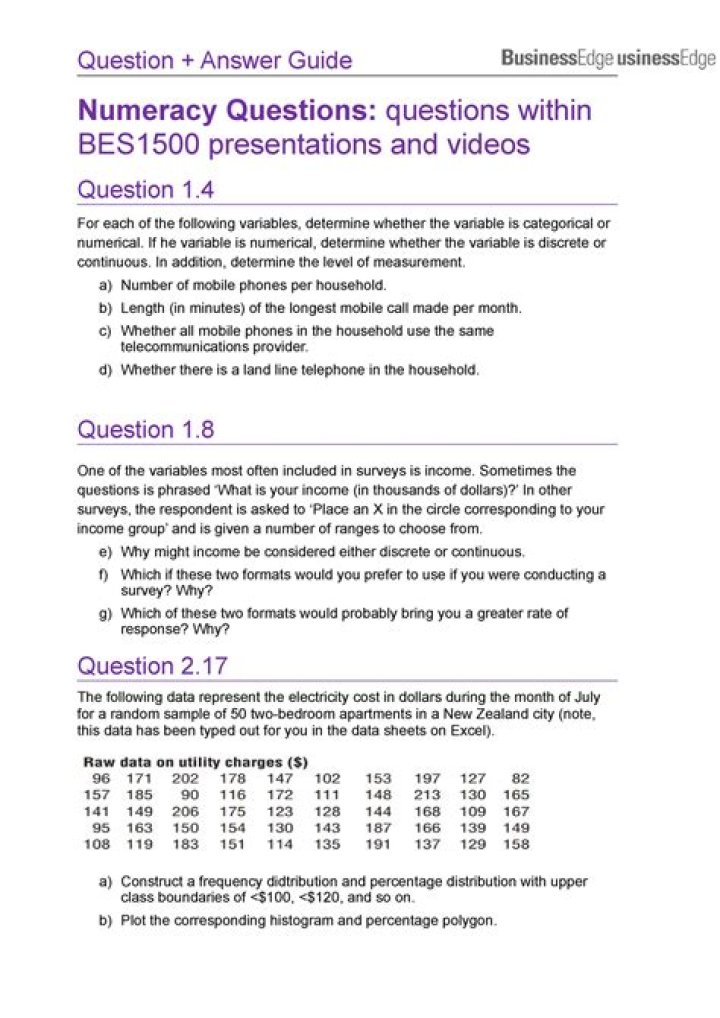 New: Numeracy Questions and Answers PDF Download