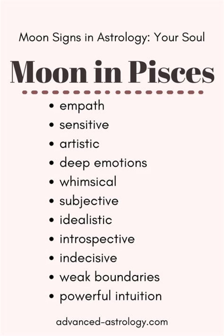 Pisces Moon - People Born with Moon in Pisces Are Romantic and Idealistic Aspects