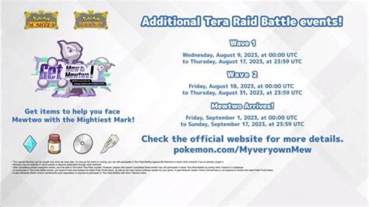 Pokemon Scarlet and Violet Mewtwo Tera Raid Officially Announced