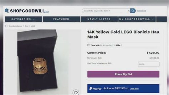 Rare 14-karat gold LEGO piece found at Goodwill now up for auction