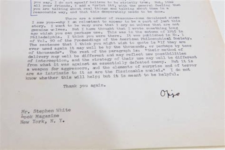 Report and letter signed by ‘Opie’ attract auction interest ahead of Oscars
