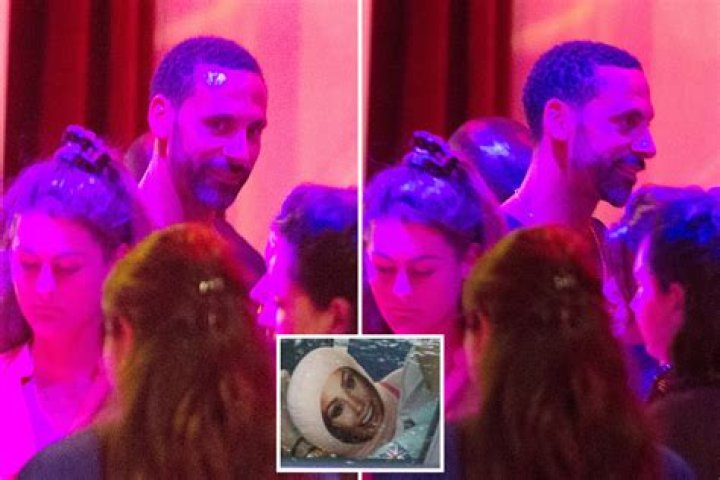 Rio Ferdinand surrounded by women on stag do in Barcelona as he carries around inflatable Kate Wright doll