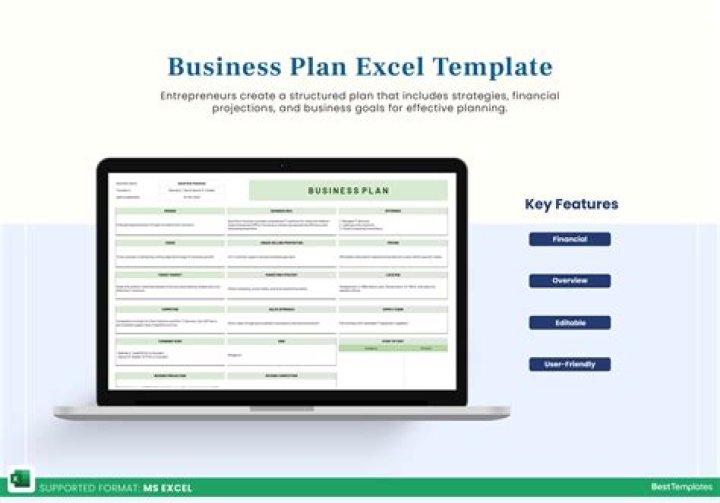 Simple Excel business plan template, free