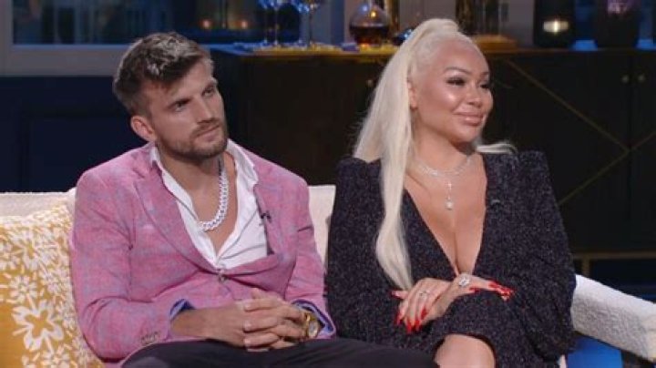 Stacey Silva and Florian Sukaj show off their similar sparkling teeth