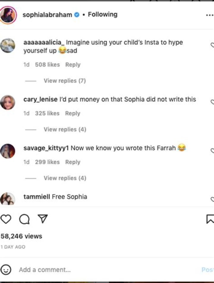 Teen Mom OG alum Farrah Abraham accused of hacking daughter Sophia’s Instagram to write a post about herself